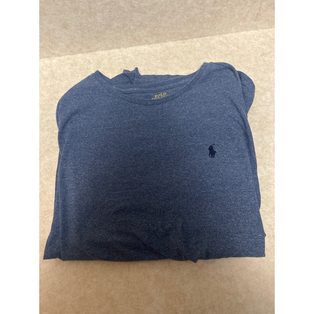 Polo Ralph Lauren Mens Classic Fit Crew Neck T-Shirt Heather Blue Navy XL